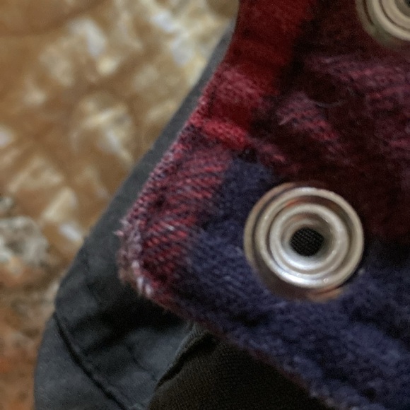 Eagles Ridge Outfitters mens 1X canvas gray vest, red black flannel lining - Picture 7 of 10